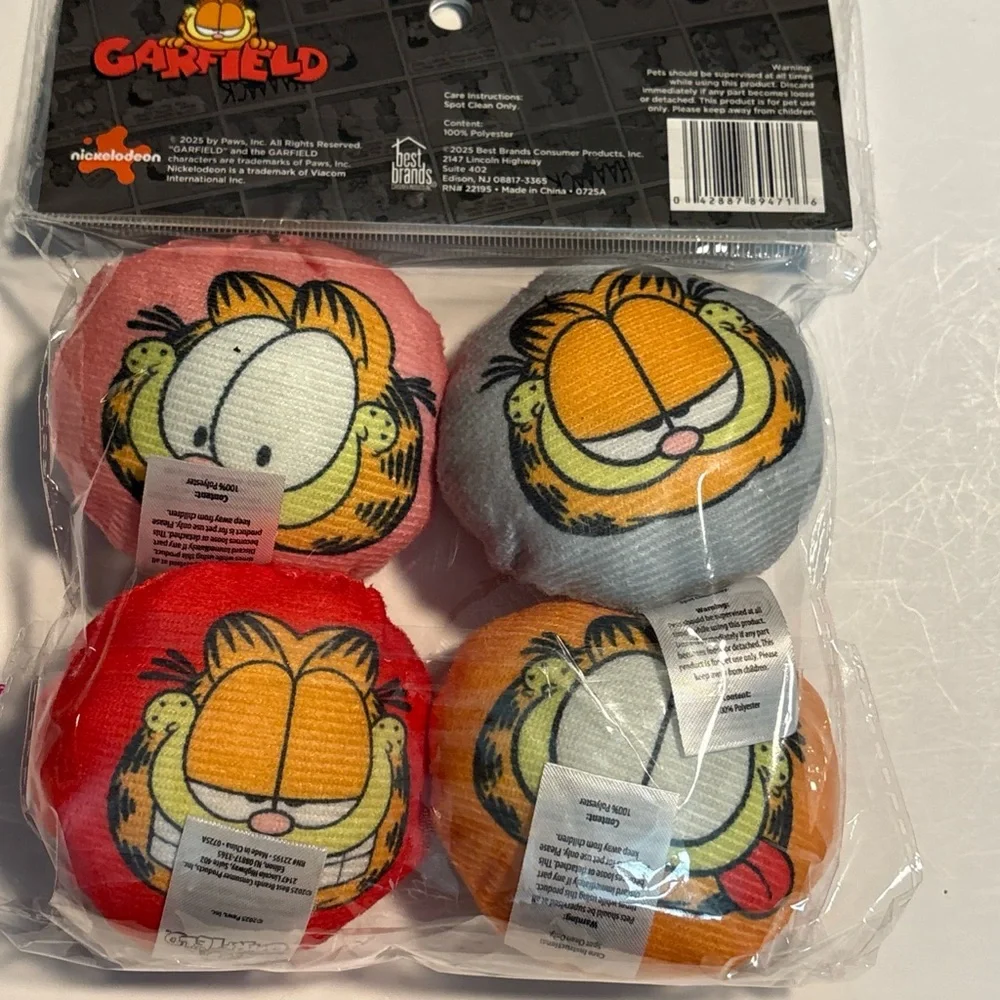 Nickelodeon Garfield Mini Cat Toys - Gray, Pink, Orange, Red